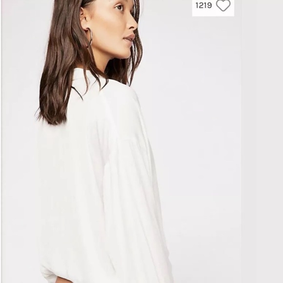 Free People Ladylike Lady Bodysuit White Medium - Picture 2 of 12